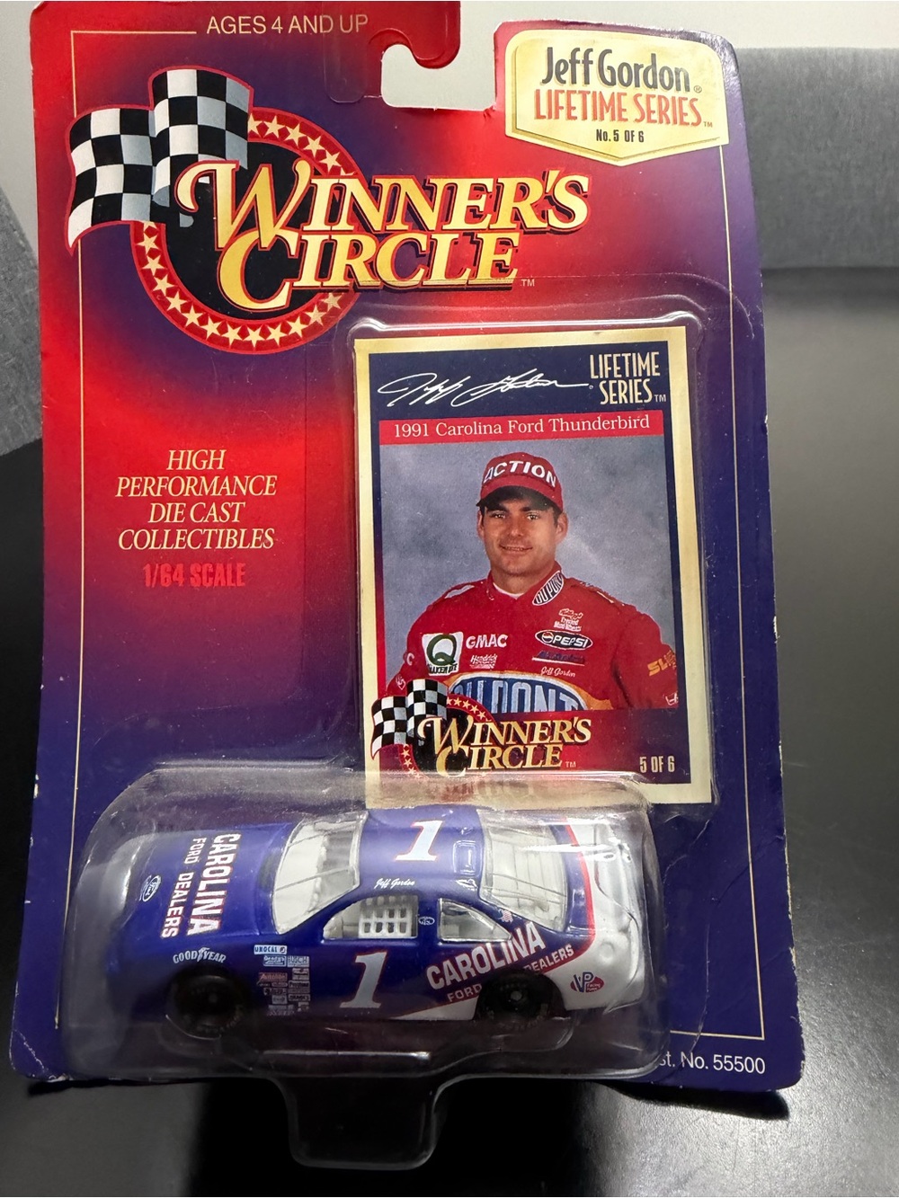 Winner's Circle Jeff Gordon Die-Cast Collectible - Blue Carolina.